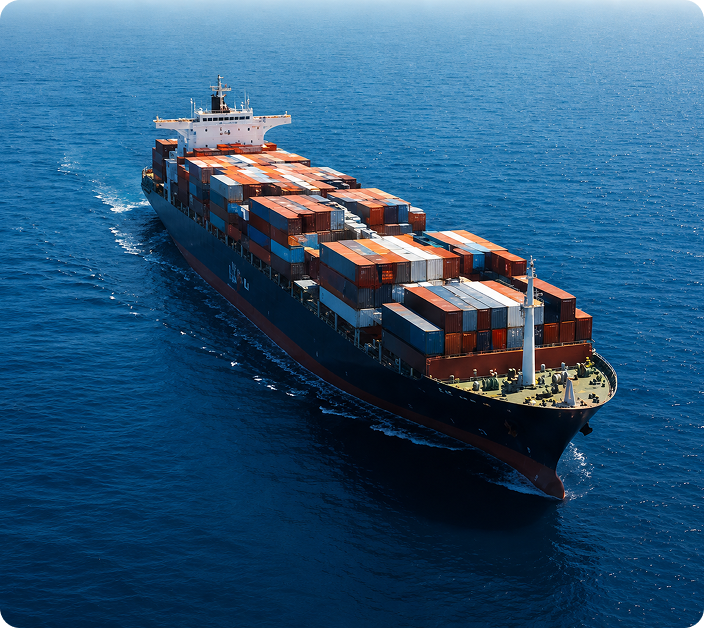 Transworld container vessel at sea